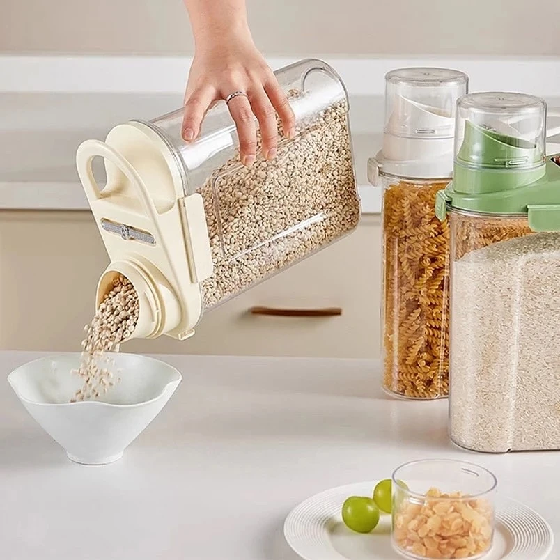 Pote Hemético em Acrílico com Travas Laterais Bico Funil e Tampa Dosadora